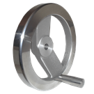 Hand Wheels – Two-Spoke Square Design (Aluminum) with Tapped Hole for Handle
