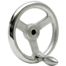 Hand Wheels – Angled-Spoke Rounded Design (Cast Iron, Chrome Plated)