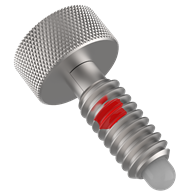 Hand-Retractable Plungers – Knurled Head (Locking Type) with Radiused Delrin® Plunger