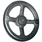 Hand Wheels – Angled-Spoke Rounded Design (Cast Iron or Aluminum)