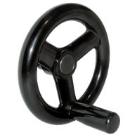 Hand Wheels – Angled-Spoke Rounded Design (Phenolic) with Revolving Handle