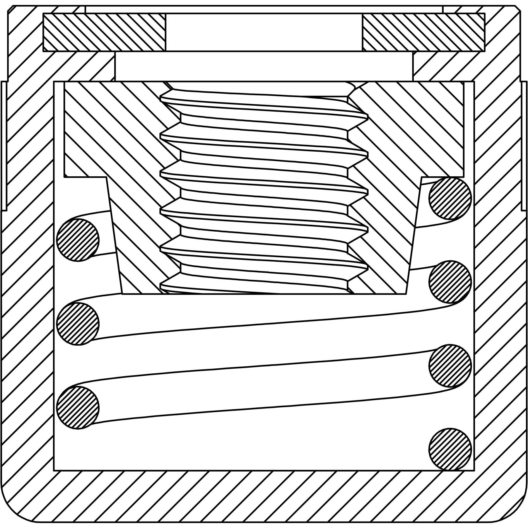 Diagram showcasing the application of Spring Locating Pins Tapped Receptacle For Custom Pin Coil Spring
