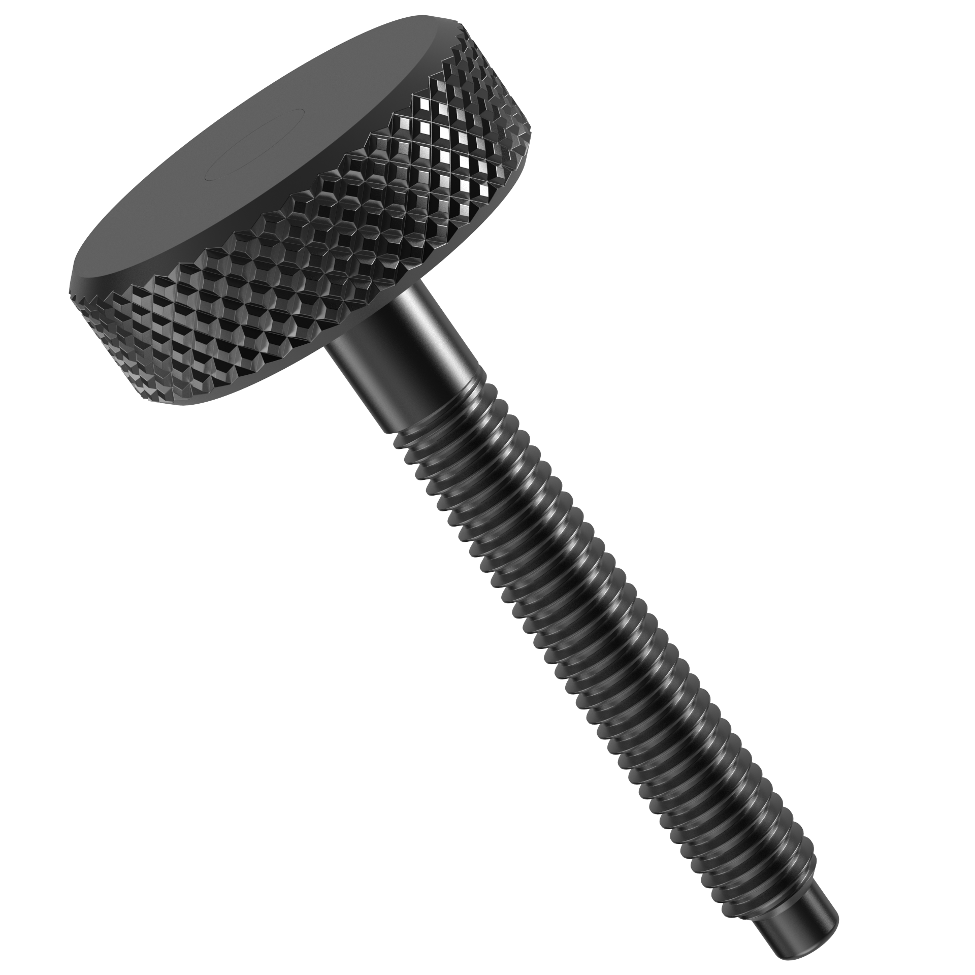 Thread Size #10-32 FastenerParts Knurled-Head Thumb Screw Low-Profile 18-8 Stainless Steel 