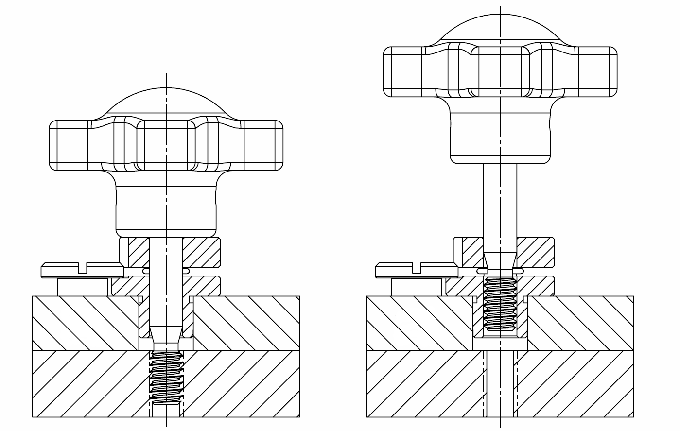 Captive Locating Screws with Hand Knob Carr Lane