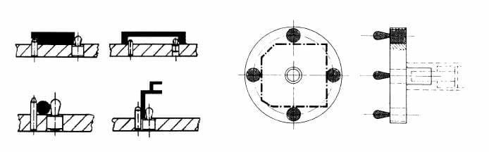 The eccentric liner allows spring-locating-pin adjustment for parts with greater size variations