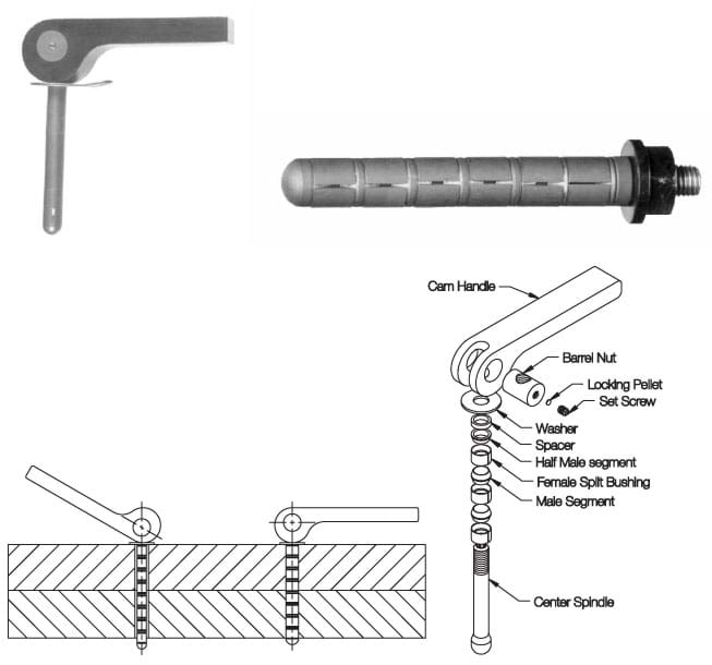 Expanding pins