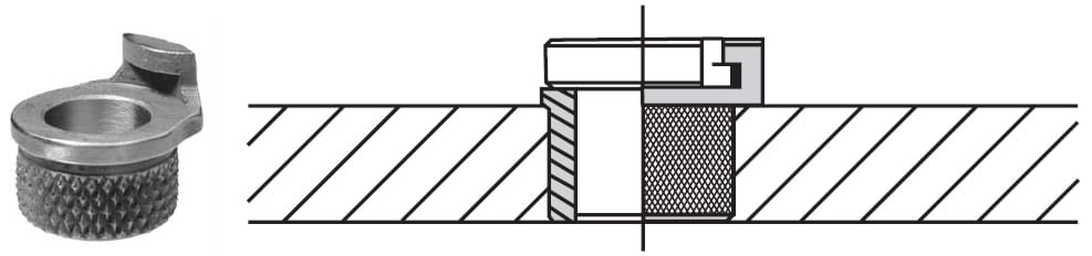 Diamond-knurl locking liner bushings are cast in place or potted